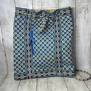 VERA BRADLEY Retired Riviera Blue‎ Tote Shoulder Bag Handbag Purse Blue/Yellow